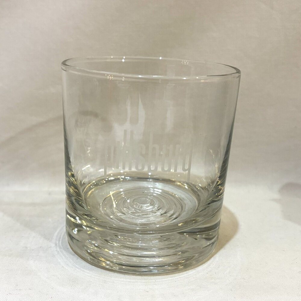 Pillsbury 8 oz Whiskey Lowball Rock Glass Heavy Swirl Bottom
